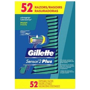 Image of Gillette Sensor 2 Plus Disposable Razors 52-Pack - 1 x 500 Grams